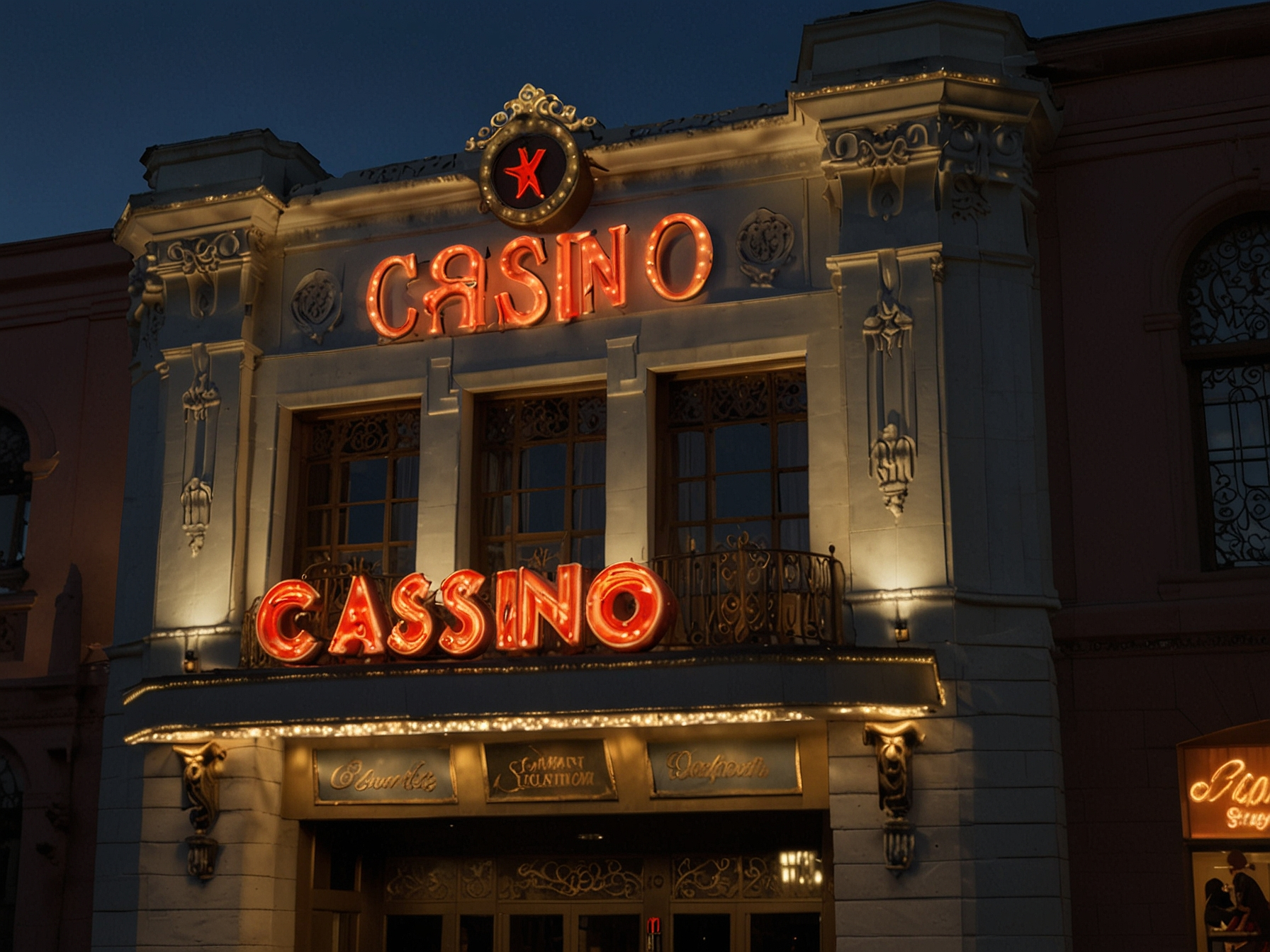 Fachada histórica del club de juego